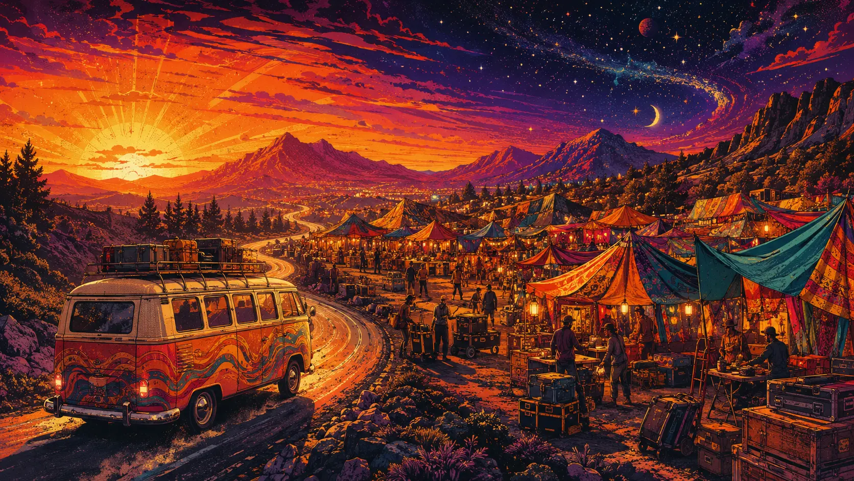 Original touring vendor route illustration
